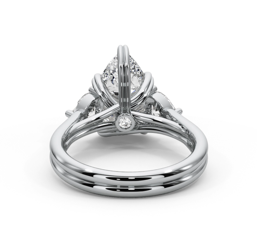 Pear Cut 3.00 CT F VS2 Lab Grown Diamond Ring in 14K Gold (IGI Certified)