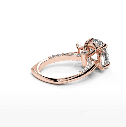 Round Cut 5.00 CT Lab Diamond Ring | 14K Gold | IGI Certified
