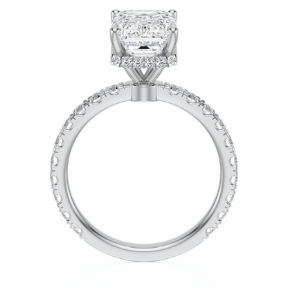 Emerald Cut 2.80 CT F VS2 Lab Grown Diamond Ring in Gold (IGI)