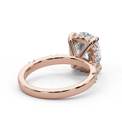 Cushion Cut 2.35 CT F VS2 Lab Diamond Ring in 14K Gold  (IGI Certified)