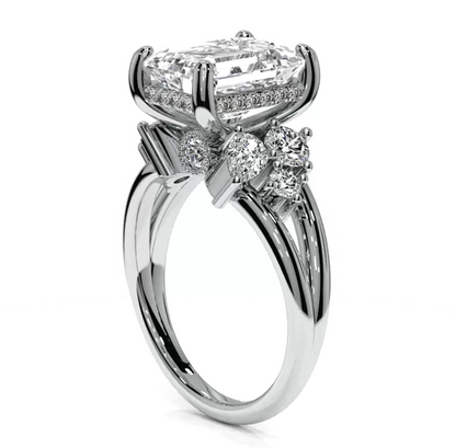 Emerald Cut 5.00 CT Lab Diamond Ring | 14K Gold | IGI Certified