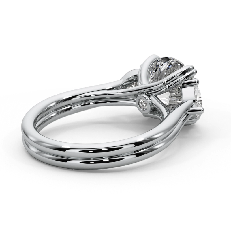 Round  Cut 3.00 CT F VS2 Lab Grown Diamond Ring in 14K Gold (IGI Certified)