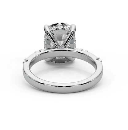 Cushion Cut 2.35 CT F VS2 Lab Diamond Ring in 14K Gold  (IGI Certified)