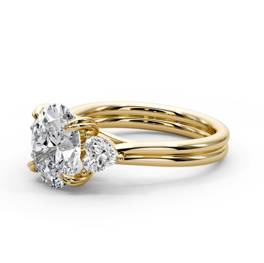 Oval Cut 3.00 CT F VS2 Lab Grown Diamond Ring in 14K Gold (IGI Certified)