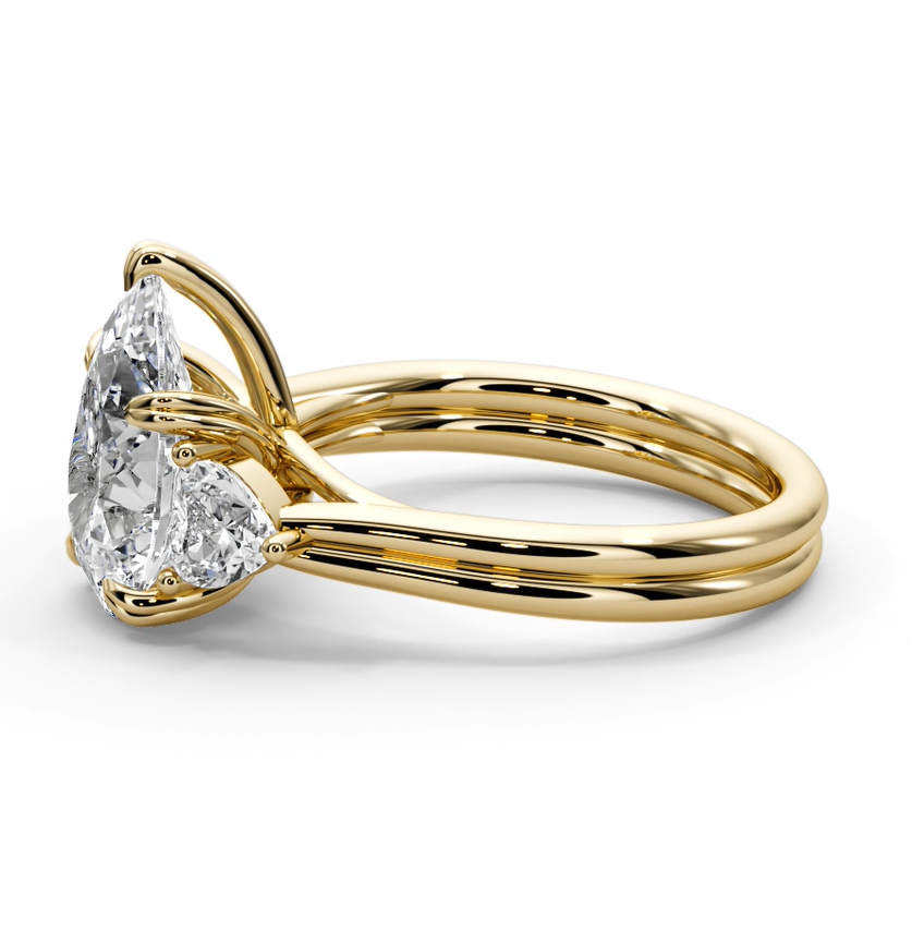 Pear Cut 3.00 CT F VS2 Lab Grown Diamond Ring in 14K Gold (IGI Certified)