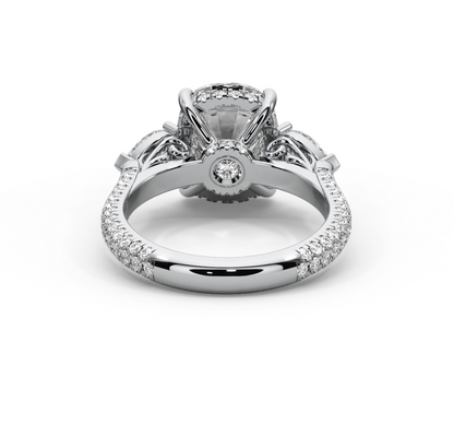 Cushion Cut 6.20 CT Lab Diamond Ring | 14K Gold | IGI Certified