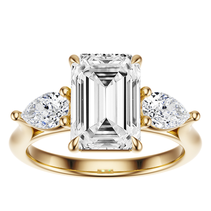 Emerald Cut 2.50 CT F VS2 Lab Grown Diamond Ring in Gold (IGI)