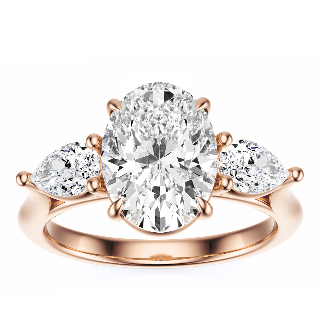 Oval Cut 2.50 CT F VS2 Lab Grown Diamond Ring in Gold (IGI)