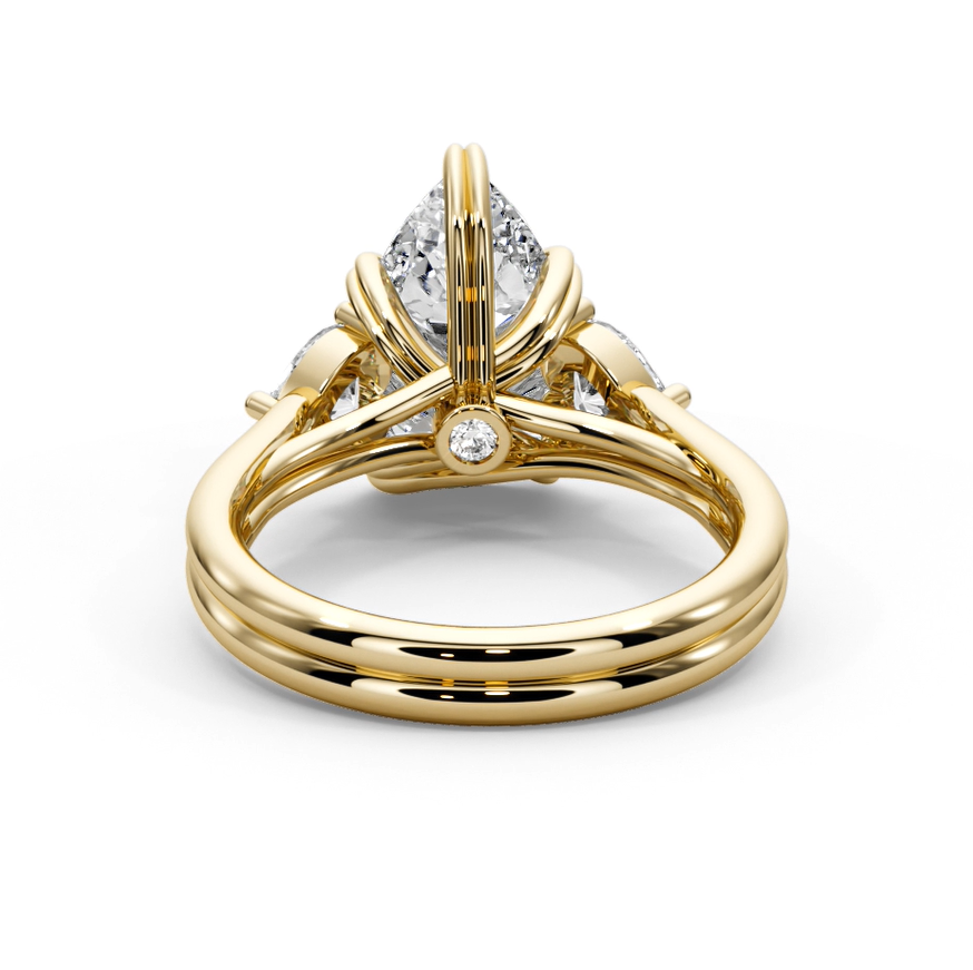 Pear Cut 3.00 CT F VS2 Lab Grown Diamond Ring in 14K Gold (IGI Certified)