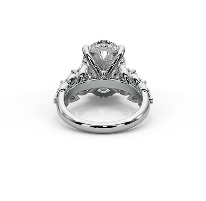 Oval Cut 7.00 CT Lab Diamond Ring | 14K Gold | IGI Certified