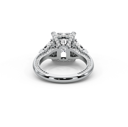 Radiant Cut 7.15 CT Lab Diamond Ring | 14K Gold | IGI Certified