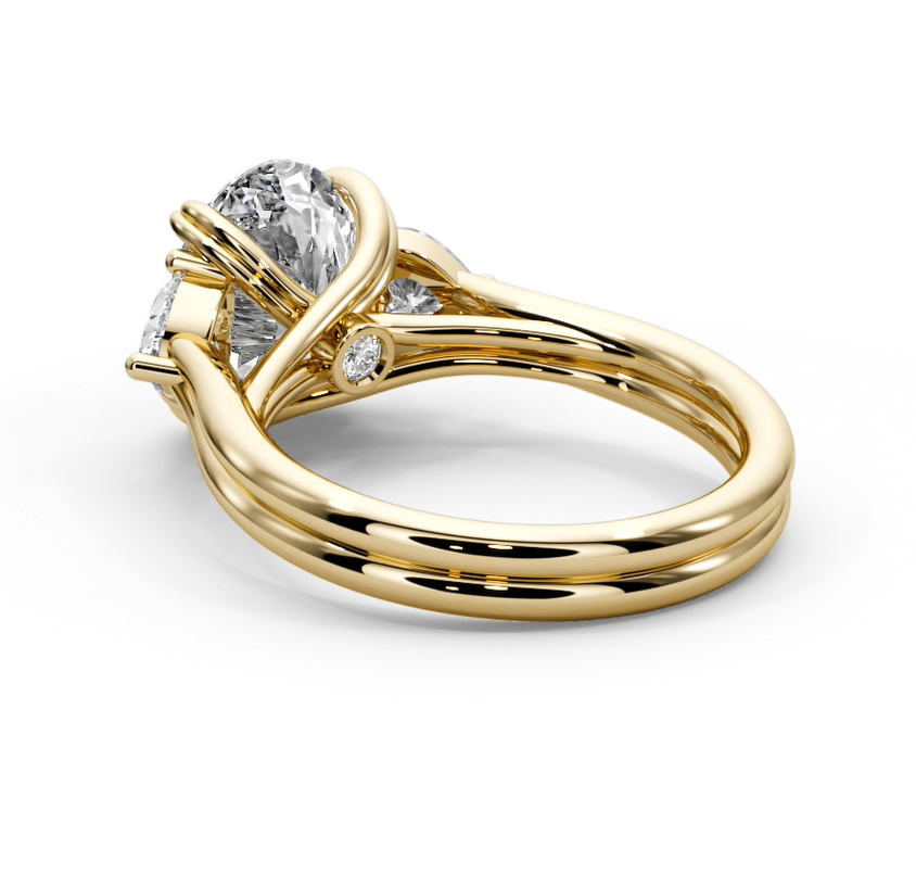 Oval Cut 3.00 CT F VS2 Lab Grown Diamond Ring in 14K Gold (IGI Certified)