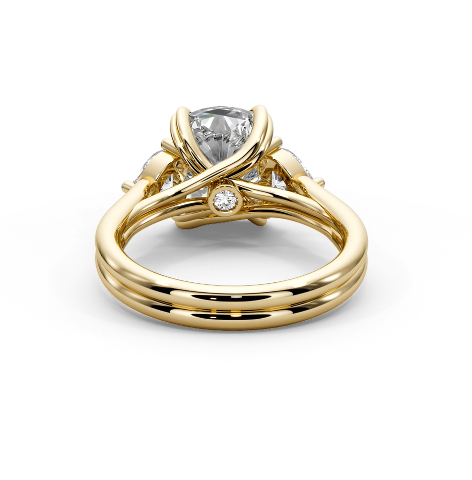 Cushion Cut 3.00 CT F VS2 Lab Grown Diamond Ring in 14K Gold (IGI Certified)
