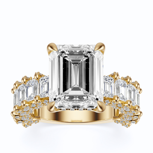 Emerald Cut 6.00 CT F VS2 Lab Grown Diamond Ring in Gold (IGI)