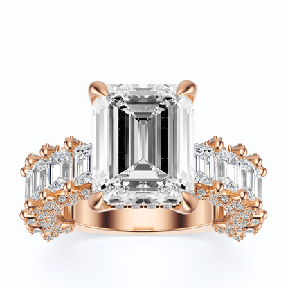 Emerald Cut 6.00 CT F VS2 Lab Grown Diamond Ring in Gold (IGI)