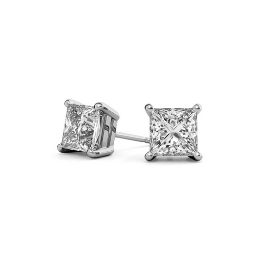 Asscher Basket 6.00 CT F VS1 Lab Grown Diamond Studs in 14K and 18K Gold (IGI)