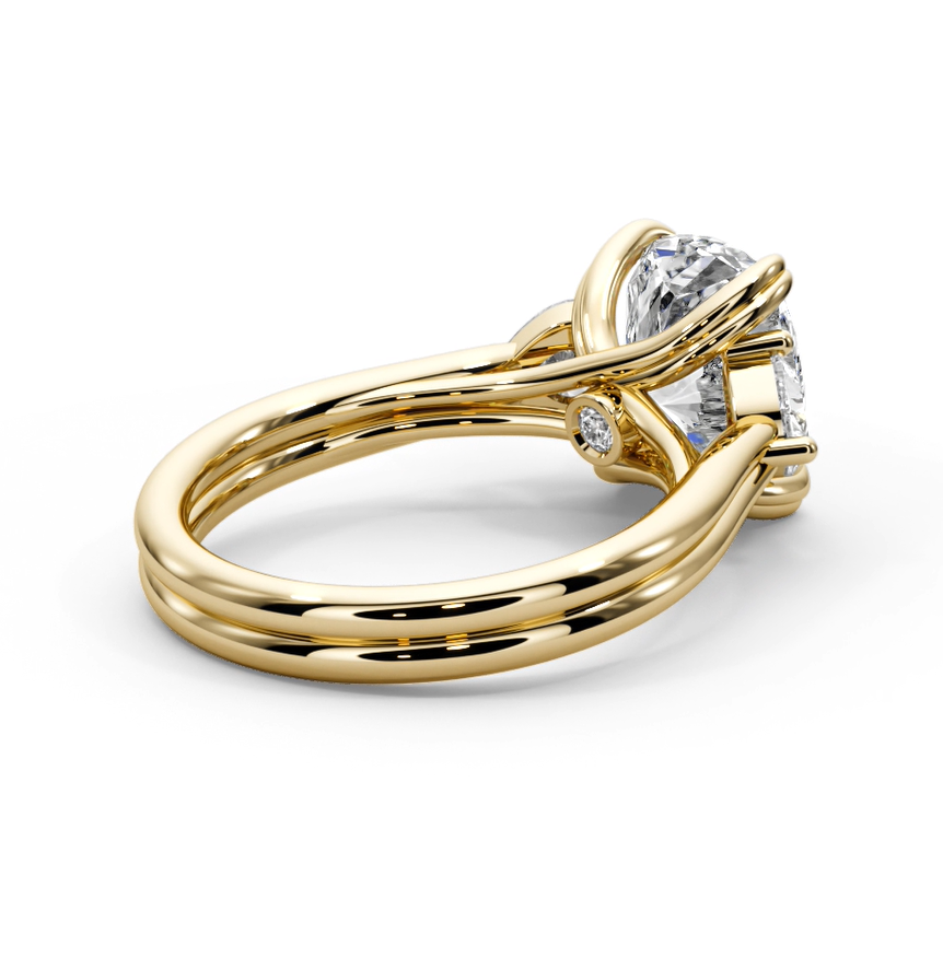 Cushion Cut 3.00 CT F VS2 Lab Grown Diamond Ring in 14K Gold (IGI Certified)