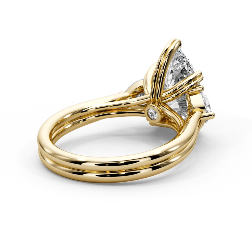 Pear Cut 3.00 CT F VS2 Lab Grown Diamond Ring in 14K Gold (IGI Certified)