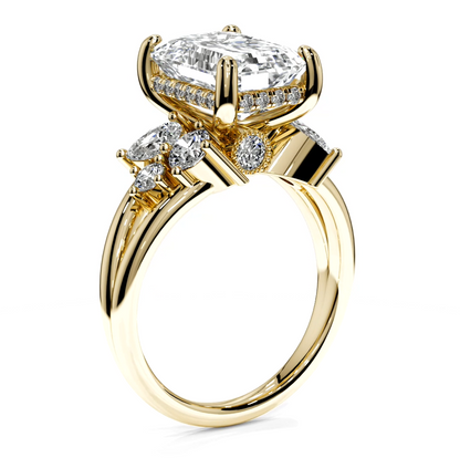 Emerald Cut 5.00 CT Lab Diamond Ring | 14K Gold | IGI Certified