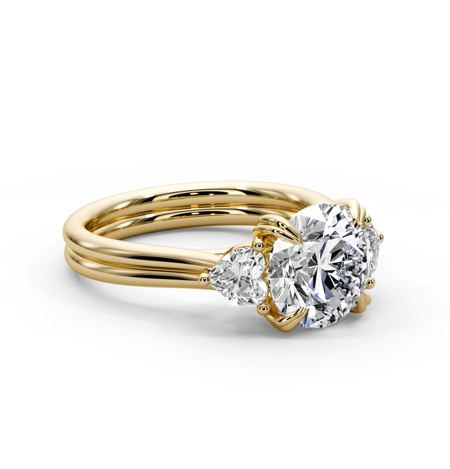 Round  Cut 3.00 CT F VS2 Lab Grown Diamond Ring in 14K Gold (IGI Certified)