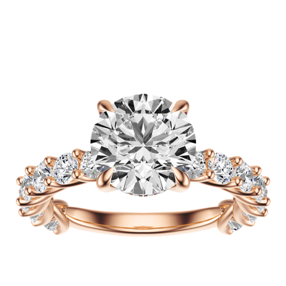 Round Cut 3.00 CT F VS2 Lab Grown Diamond Ring in Gold (IGI)