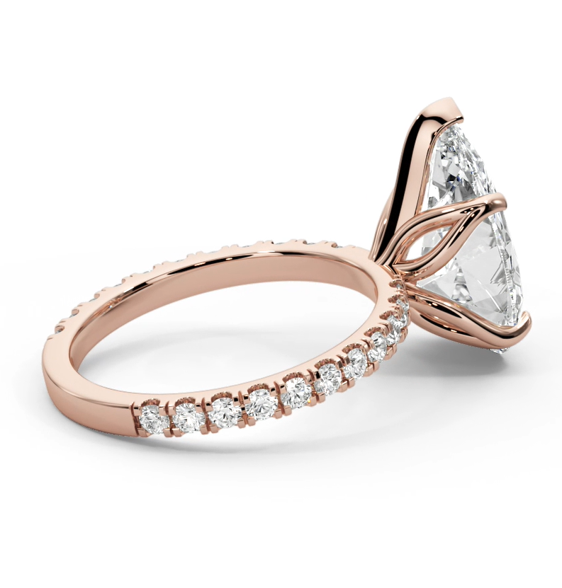 Pear Cut 2.50 CT F VS2 Lab Diamond Ring in 14K Gold  (IGI Certified)