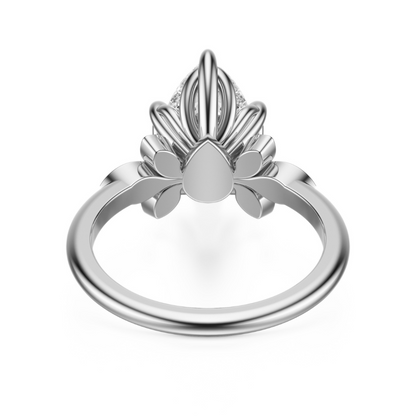 Pear Cut 2.10 CT F VS2 Lab Grown Diamond Ring in Gold (IGI)