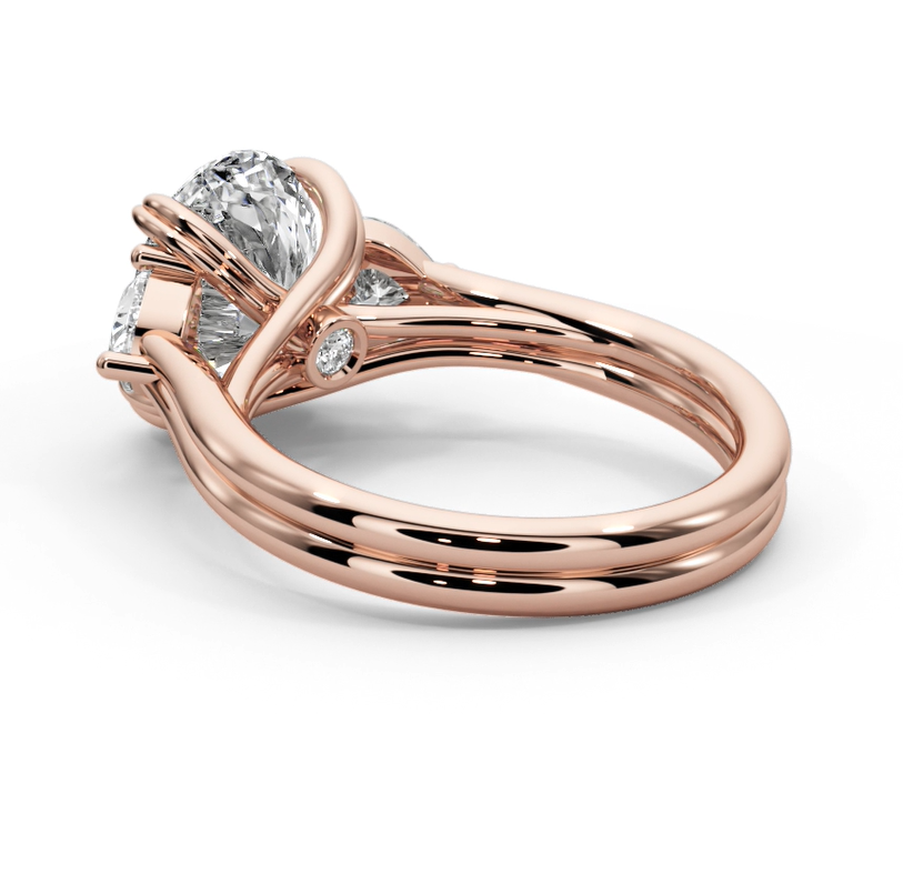 Oval Cut 3.00 CT F VS2 Lab Grown Diamond Ring in 14K Gold (IGI Certified)