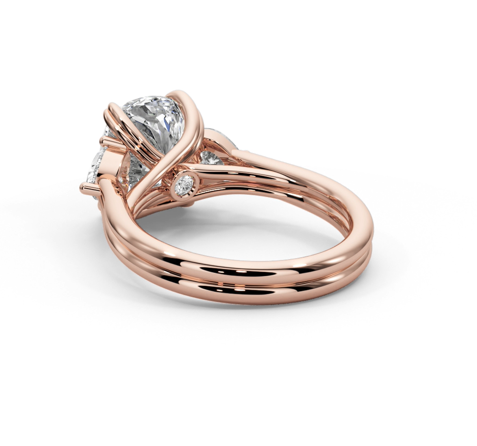 Cushion Cut 3.00 CT F VS2 Lab Grown Diamond Ring in 14K Gold (IGI Certified)