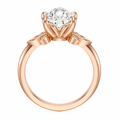 Pear Cut 2.10 CT F VS2 Lab Grown Diamond Ring in Gold (IGI)