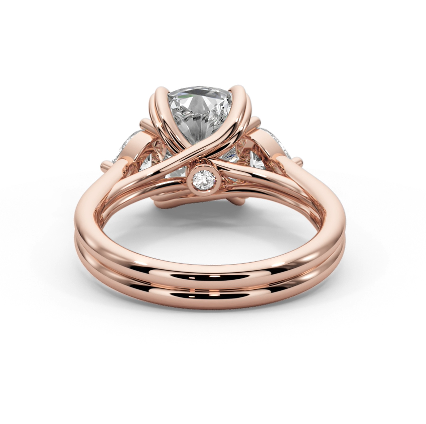 Cushion Cut 3.00 CT F VS2 Lab Grown Diamond Ring in 14K Gold (IGI Certified)