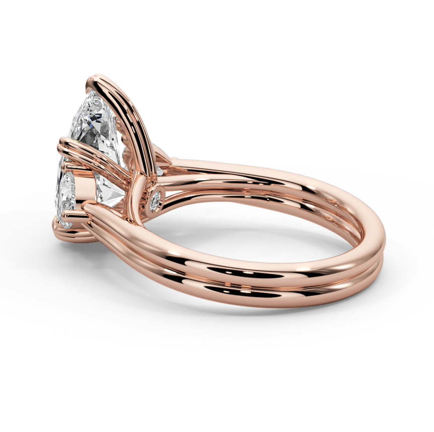 Pear Cut 3.00 CT F VS2 Lab Grown Diamond Ring in 14K Gold (IGI Certified)