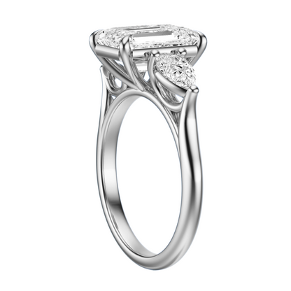 Emerald Cut 2.50 CT F VS2 Lab Grown Diamond Ring in Gold (IGI)