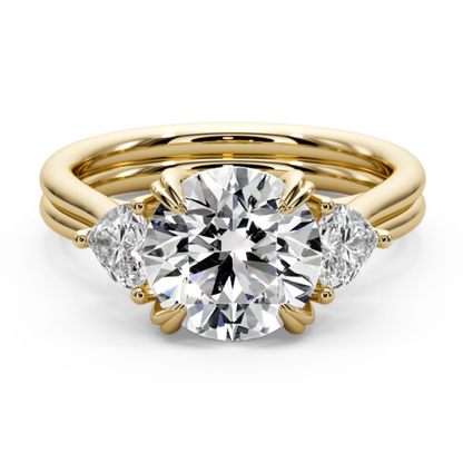 Round  Cut 3.00 CT F VS2 Lab Grown Diamond Ring in 14K Gold (IGI Certified)