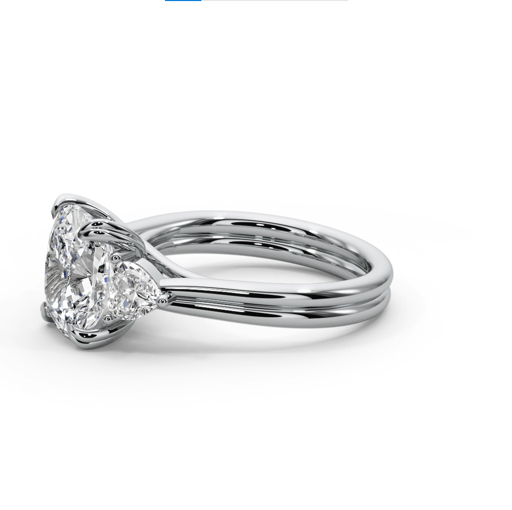 Cushion Cut 3.00 CT F VS2 Lab Grown Diamond Ring in 14K Gold (IGI Certified)