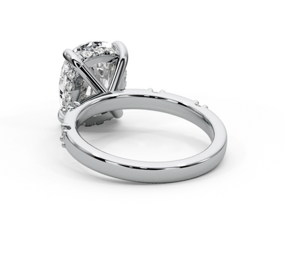 Cushion Cut 2.35 CT F VS2 Lab Diamond Ring in 14K Gold  (IGI Certified)
