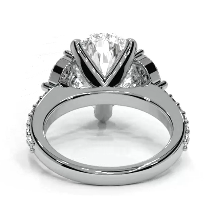 Pear Cut Round Shaped 5.00 CT Lab Diamond Ring | 14K Gold | IGI Certified