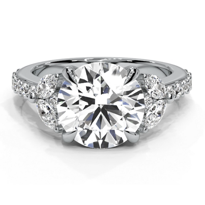 Round Cut 5.00 CT Lab Diamond Ring | 14K Gold | IGI Certified