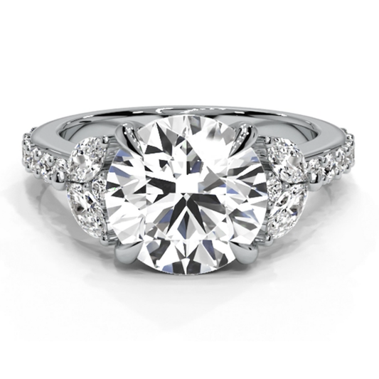 Round Cut 5.00 CT Lab Diamond Ring | 14K Gold | IGI Certified