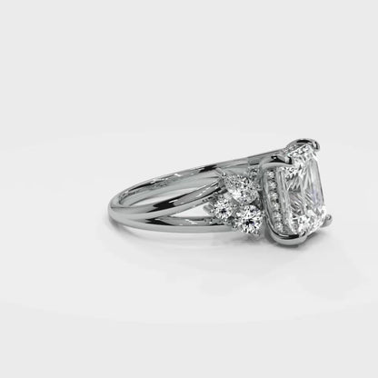 Emerald Cut 5.00 CT Lab Diamond Ring | 14K Gold | IGI Certified